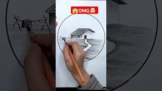 How To Draw House  #drawing #trending #new #village #omg #ytshorts #house #art #shortsfeed #shorts