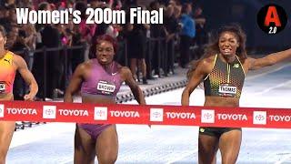 Athlos NYC Women's 200m Final #gabbythomas #brittanybrown #nyc #200m