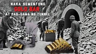 naka sementong gold bar at pag-gawa ng tunnel.[japanese treasure]