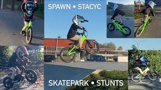 Skatepark Sesh and Bike Stunt Practice for 3 Year Old @kashius.alexander