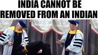 Indian student touches US professor's feet, reaction goes viral | Oneindia news