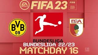 FIFA 23 Borussia Dortmund vs Augsburg | Bundesliga 22/23 | PS4/PS5 Full Match