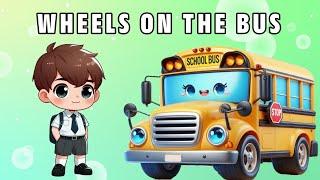 Toddler Song Poem - Wheels On The Bus || Super Simple Songs || Nursery Rhyme - Kids Dance