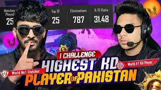 I Challenge Highest Kd Player of Pakistan | FalinStar Gaming | PUBG MOBILE