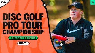 2024 Disc Golf Pro Tour Championship | FPO R2F9 | Tattar, Salonen, Handley, Scoggins | JomezPro