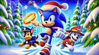 SONIC x PAW PATROL: SONIC Rescue CHASE From Evil SANTA| Sad Story | Sonic The Hedgehog 3 Animation