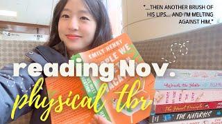 reading my physical TBR  reading vlog