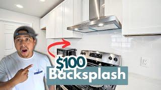 Backsplash Installation Under $100 #backsplash