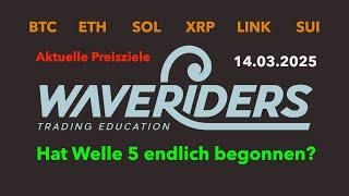 BTC ETH SOL XRP SUI LINK Update aktuelle Preisziele Elliott Wellen Analyse