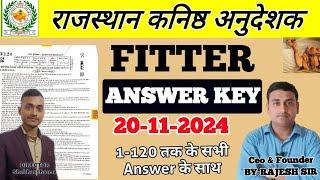 Rajasthan Fitter instructor answer key || Rajasthan fitter paper solution atoz #instructor#rajeshsir