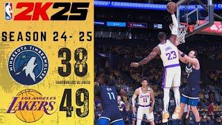 MINNESOTA TIMBERWOLVES vs LOS ANGELES LAKERS || SEASON 2024-2025 || NBA 2K25