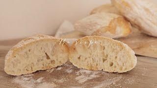 ENG) 집에서 쉽게 만드는 치아바타ㅣNo-Knead Ciabatta at Home