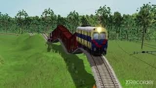 Trains vs Massive speed Bumps Indian railways - Train simulator game