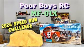 Tamiya Volkswagen Beetle MF-01X Poor Boys RC Speed Run Challenge Build & Run