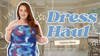 FASHION NOVA PLUS SIZE TRY ON 3X DRESS HAUL | Hayley Herms