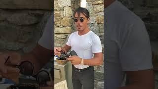 Fan giving a gift of beautiful glasses to Nusret Saltbae #nusret #saltbae #mykonos #shorts