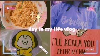 Vlog| food |Studying | shopping  | unboxing BTS merch + watch drama |