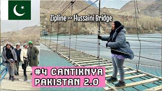 ZIPLINE at HUSSAINI BRIDGE and FROZEN BORITH LAKE HUNZA FEB 2024