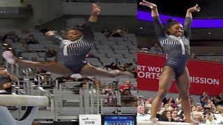 Simone Biles Slow Motion Balance Beam BB 2024 Xfinity Championships Senior Women Session 2 Day 1