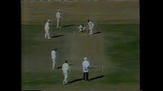 Salim Malik bringing up his 100 on Route to match saving 237. Rawalpindi 1994