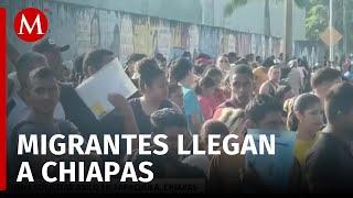 En Chiapas, migrantes abarrotan, por segundo día, las oficinas de la Comar en Tapachula