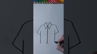 How to draw a easy blouse #shorts