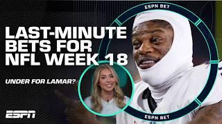 LAST MINUTE BETS for NFL Week 18  Lamar Jackson DOES NOT NEED TO BE A SAVIOR!  | ESPN BET Live