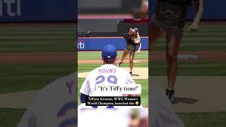 Tiffany Stratton’s first pitch  (via MLB)