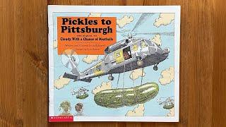 Ash reads Pickles to Pittsburgh by Judi Barrett illustrated by Ron Barrett