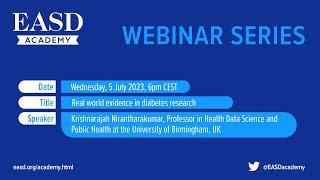 5th EASD Early Career Academy Webinar: Real World Evidence in Diabetes Research