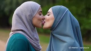 Muslim girls french kiss