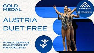 Austria Gold Medal Performance | Women Duet Free | World Aquatics Championship Fukuoka 2023