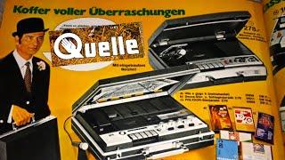 Quelle Katalog 70er Jahre Vintage Versandhauskatalog Zeitreise Tonbandgerät Technik Stereo Auto