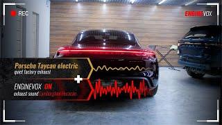 Electronic active sound exhaust system Porsche Taycan electric #ENGINEVOX