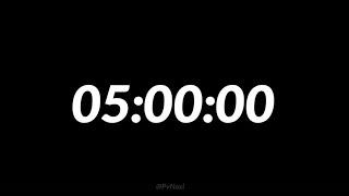 5 Minute Countdown Timer ⏳ | Simple Black Screen | Perfect for Focus & Meditation