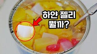 후르츠 칵테일, 코코팜 하얀 젤리 뭘까?