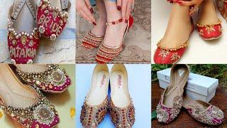 latest bridal khussa/flat sandals design for ladies | bridal shoe design