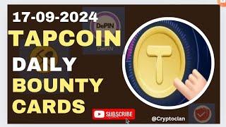 Tap Coin Daily Bounty 17 September | Tap Coin Daily Combo Today