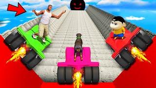 SHINCHAN AND FRANKLIN TRIED THE PIPES CORRIDOR BRIDGE PARKOUR CHALLENGE GTA 5