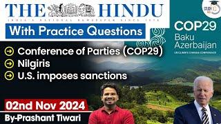 The Hindu Newspaper Analysis | 2 Nov 2024 | Current Affairs Today | Daily Current Affairs | StudyIQ