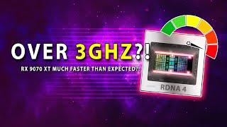 OVER 3GHZ! RX 9070 XT Much Faster Than Expected?! Spec Update