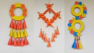 3 Quick wall hanging ideas / Beautiful paper flower wall hanging ideas / Wall decor ideas