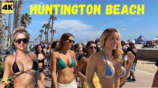 ️ Huntington Beach Exploration | California US | A Sunlit Day Tour! ️️