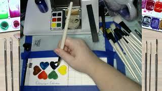 Swatching a Derwent Inktense Sample Kit
