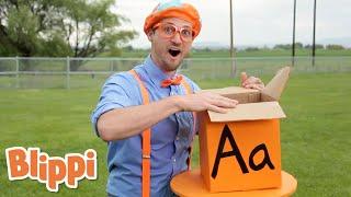 Learn The Alphabet With Surprise Boxes | Blippi | Learn ABCs With Blippi | Funny Videos & Songs