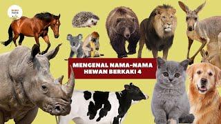 Nama Hewan Berkaki 4 | Belajar Bicara untuk Bayi dan Balita Kata Pertama | Bahasa Indonesia inggris