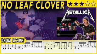 No Leaf Clover - Metallica | DRUM SCORE Sheet Music Play-Along | DRUMSCRIBE