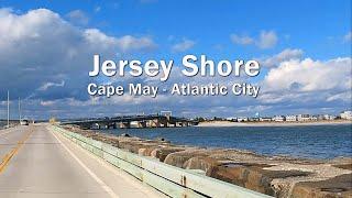 Jersey Shore Cape May to Atlantic City via Wildwoods Stone Harbor Avalon Sea Isle City Ocean City 4K