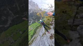 running of cliffs in Switzerland  #mountains #adrenaline #nature #basejump #flying #extreme