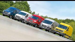 Ford Transit vs Mercedes Sprinter vs VW Crafter  vs Fiat Ducato vs  |Van ADAS Test & BRAKE Test